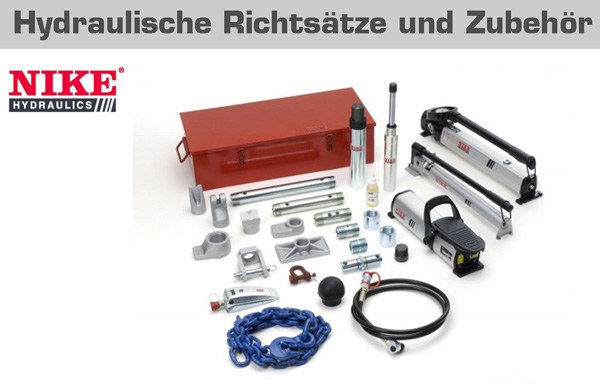 Intelligente Werkstattausrüstung - Tecnicoil AG - Richtsatz hydraulisch Nike - Richtwerkzeug Nike